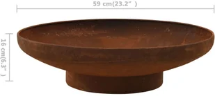 VidaXL Lumarko Palenisko, 59 cm, stal! 313343 VidaXL - Paleniska ogrodowe - miniaturka - grafika 5