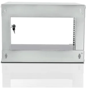 Techly Pro TechlyPro Szafka wisząca ECO 19'' 6U/320 mm szklane drzwi zmontowana szara 022212 - Szafy rack - miniaturka - grafika 2