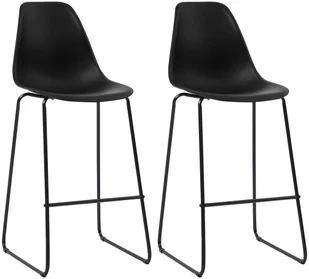 vidaXL 3-częściowy zestaw mebli barowych, plastik, czarny 279714 - Stoły z krzesłami - miniaturka - grafika 5