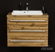 Szafki łazienkowe - Szafka wisząca z umywalką 80/39/3 FKS seria Fokus NE FKS-NE-U80/39/3 FKS LIZ - miniaturka - grafika 1