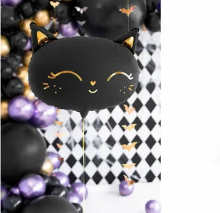 Party Deco Balon foliowy Czarny Kotek - 48 x 36 cm - 1 szt. FB84 - Urodziny dziecka - miniaturka - grafika 2