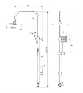 Deante Floks Cascada NAC 01FK - Zestawy prysznicowe - miniaturka - grafika 3