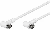 Kable - Goobay 67341 kątowy kabel antenowy satelitarnej (80 dB), 2 x ekranowany, wtyk F (Quick) 90° > wtyk F (Quick) 90° (całkowicie ekranowany) 67341 - miniaturka - grafika 1