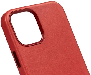 Crong Crong Essential Cover - Etui ze skóry ekologicznej iPhone 12 / iPhone 12 Pro (czerwony) - Etui i futerały do telefonów - miniaturka - grafika 7