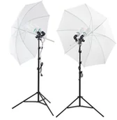 Inne akcesoria studyjne - CineGEN 2 lampy parasolkowe światła ciągłego 110cm 4x125W Softlight CGO243101S - miniaturka - grafika 1
