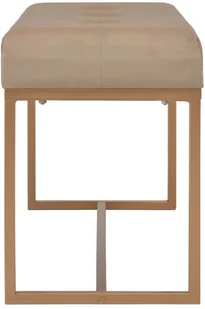 vidaXL Ławka, 80 cm, beżowa, aksamitna vidaXL - Ławki do przedpokoju - miniaturka - grafika 3