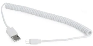 Kabel Usb 2.0 - micro Usb 1,8m Spiralny Spirala Wh - Kable USB - miniaturka - grafika 2