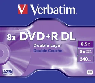 Verbatim DVD+R DL [ jewel case 5 | 8.5GB | 8x | matte silver ] (V43541) - Nośniki danych - miniaturka - grafika 2