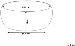 Beliani Misa dekoracyjna czarno-złota BANHA - Miski i półmiski - miniaturka - grafika 4