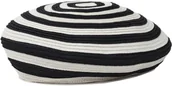 Czapki damskie - Brixton kaszkiet damska AUDREY STRAW BERET Black/White - miniaturka - grafika 1