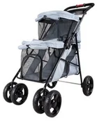 Sprzęt podróżny i transportery dla psów - Ibiyaya Wózek Double Decker Pet Bus - miniaturka - grafika 1