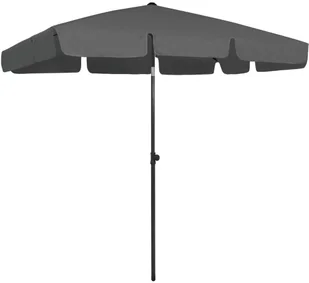 VidaXL Parasol plażowy, antracytowy, 200x125 cm 314729 VidaXL - Parasole ogrodowe - miniaturka - grafika 2