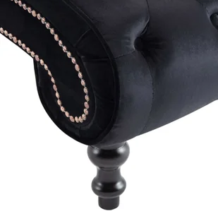 vidaXL Szezlong, czarny, tapicerowany aksamitem - Szezlongi - miniaturka - grafika 7