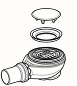 Syfony - Geberit Ceramika Setaplano Syfon brodzikowy do paneli do natrysków bezbrodzikowych biały 154.016.00.1 - miniaturka - grafika 1
