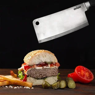 Orion Stalowy tasak kuchenny do mięsa, kości, warzyw, duży, uniwersalny, 18 cm 141324 - Noże kuchenne - miniaturka - grafika 5