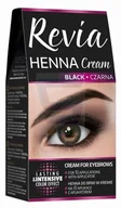 Kredki do oczu - Verona Revia Henna do brwi w kremie Czarna 15 ml - miniaturka - grafika 1