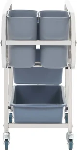 vidaXL vidaXL Wózek kuchenny z plastikowymi pojemnikami, 87x43,5x92 cm - Wózki kuchenne - miniaturka - grafika 3