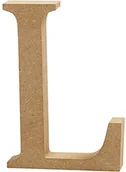 Dekoratorstwo - Creativ -litera dekoracyjna "L" wykonana z płyty MDF, 13 x 2 cm, brązowy 56321 - miniaturka - grafika 1