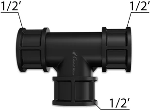 Global Water Trójnik plastikowy 1/2 cala GW - Uzdatniacze wody - miniaturka - grafika 3