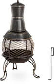 Paleniska ogrodowe - Uniprodo Kominek ogrodowy - stalowy - 90 cm - siatka 360° - - UNI_G_CHIMNEY_06 - 3 lata gwarancji/ UNI_G_CHIMNEY_06 - miniaturka - grafika 1