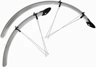 Błotniki rowerowe - Orion Błotniki 28" x 53 mm srebrne komplet z chlapaczem - miniaturka - grafika 1