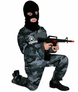 PARTY TINO STRÓJ POLICJANT ANTYTERRORYSTA KOMANDOS 110/116 ST955_110/116 - Stroje karnawałowe - miniaturka - grafika 2