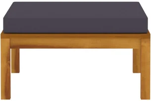 vidaXL Podnóżek z ciemnoszarą poduszką, lite drewno akacjowe - Pozostałe meble ogrodowe - miniaturka - grafika 5