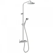 Zestawy prysznicowe - Tres LEX Z BATERIĄ ŚCIENNĄ CHROM 081192 - miniaturka - grafika 1