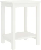 Szafki nocne - vidaXL Lumarko Szafka nocna, biała, 35x30x47 cm, drewno sosnowe 322210 - miniaturka - grafika 1