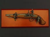 Repliki - broń - Denix SA REPLIKA PIRACKIEGO PISTOLETU NA TABLO MODEL 1129G+TM+11G 1129G+TM+11G - miniaturka - grafika 1