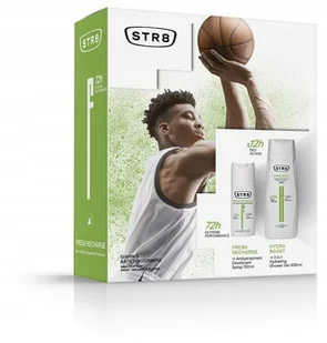 STR8 Fresh Recharge Zestaw prezentowy dezodorant spray 150ml+żel pod prysznic 400ml) 550ml - Zestawy kosmetyków męskich - miniaturka - grafika 2