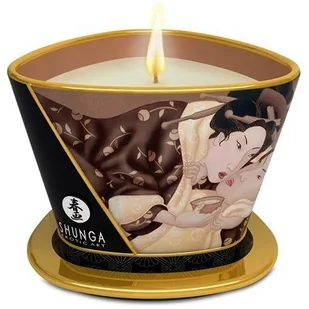 Shunga Świeca do masażu - Massage Candle Chocolate 170 ml Czekolada - Olejki i świece do masażu - miniaturka - grafika 3