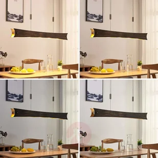 Ściemniana lampa wisząca LED Ebba, czarno-złota - Lampy sufitowe - miniaturka - grafika 3