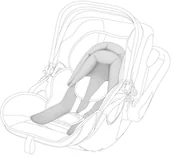 Akcesoria do fotelików - Kiddy uniwersalne nosidełko do Evolution do samochodu 0 + Polar Grey - miniaturka - grafika 1