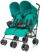 Wózki dziecięce - 4Baby wózek spacerowy podwójny Twins dark turkus - miniaturka - grafika 1