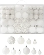 Bombki - vidaXL vidaXL Zestaw bombek, 100 elementów, biały - miniaturka - grafika 1