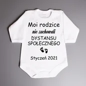 Body dla niemowląt - Poczpol Moi rodzice nie zachowali dystansu społecznego - bodziak PRZPOC-8-2778 - miniaturka - grafika 1