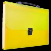 Teczki i skoroszyty - Tetis Allmix Teczka A4 harmonijkowa PP 13przegródek z rączką żółta BT623-Y - miniaturka - grafika 1