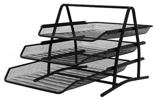 Q-CONNECT Zestaw na biurko Office Set, metalowy, 3 szufladki, czarny KF00823 - Półki na dokumenty - miniaturka - grafika 5