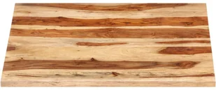 vidaXL Blat stołu, lite drewno sheesham, 25-27 mm, 80x80 cm vidaXL - Blaty meblowe i parapety okienne - miniaturka - grafika 3