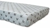 Prześcieradła dla dzieci - Babyline Babyline Bacoesce prześcieradło z gumką na zimę, super miękkie, oddychające i hipoalergiczne, gumowane, regulowane narożniki (błękitna gwiazda, łóżko dziecięce 60 x 120 cm), uniseks - miniaturka - grafika 1