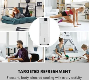 Klarstein Sonnendeck, klimatyzer, klimator, schładzacz powietrza, 65W, timer 8h, pilot, biały ACO18-SonnendeckWH - Klimatory - miniaturka - grafika 6