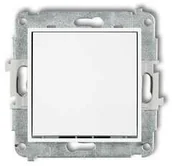 Wyłączniki światła i elektryczne - Karlik Łącznik podtynkowy schodowy Mini MWP-3.1 biały - miniaturka - grafika 1