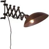 Lampy ścienne - QAZQA Kinkiet przemysłowy brąz z czarnym - Tyne - miniaturka - grafika 1