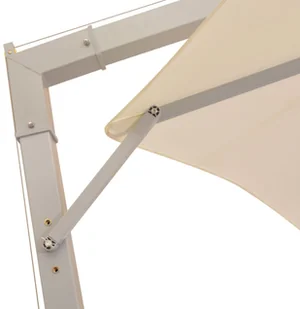 vidaXL Parasol ogrodowy, wiszący, 350 cm, słupek aluminiowy, piaskowy - Parasole ogrodowe - miniaturka - grafika 13