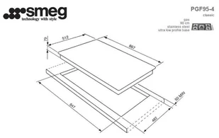 Płyta gazowa do zabudowy Smeg PGF95-4 - Płyty gazowe do zabudowy - miniaturka - grafika 3