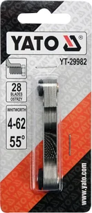 Yato SPRAWDZIAN GRZEBIENIOWY DO GWINTÓW WHITWORTH 55° 28 SZABLONÓW 4 62 BSW YT-29982 YT-29982 - Narzędzia warsztatowe - miniaturka - grafika 2