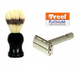 Tradycyjny Pędzel Do Golenia + Maszynka Do Golenia - Zestawy kosmetyków męskich - miniaturka - grafika 7