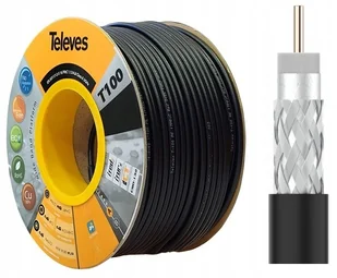 Televes Kabel RG6U Televes 212501 T100 PE czarny - 100mb KK6TELT100PE2 - Kable - miniaturka - grafika 2