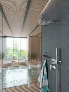 Laveo Plato Zestaw prysznicowy z baterią podtynkową chrom BLY001P - Zestawy prysznicowe - miniaturka - grafika 4